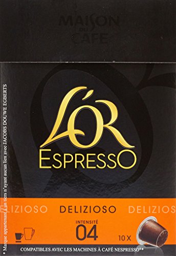 L'OR ESPRESSO Delizioso 10 capsules de café compatibles avec les machines à café Nespresso - Lot de 4 (40 capsules) Cover