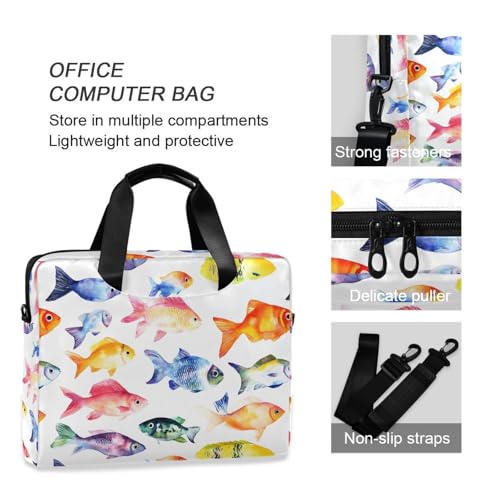 Bolsa de hombro para laptop acuarelas, maletín 13-16 pulg miniatura 4