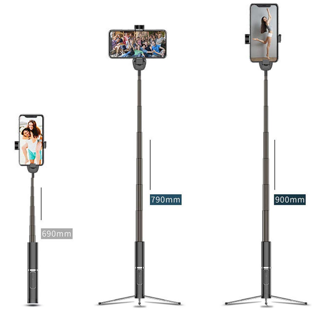 Selfie Stick Treppiede, Telefono Treppiede, 35" Allungabile Alluminio Leggero Treppiede con Wireless Bluetooth Remote per iPhone E Android Phone, Portatile E Grande Regolabile per Selfie/Vlogging