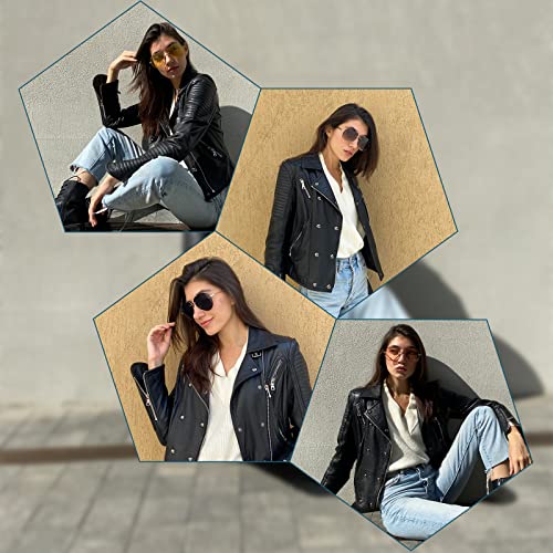 Freckles Mark Classic Oversized Aviator Sunglasses Vintage Retro Gold Metal Frame Clear Colorful Lenses 62mm3