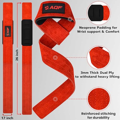 AQF Premium Suede Lifting Straps