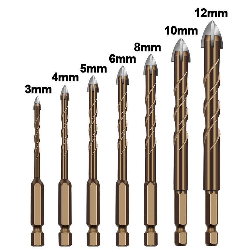 Set de brocas hexagonales 3-12 mm para múltiples materiales miniatura 2
