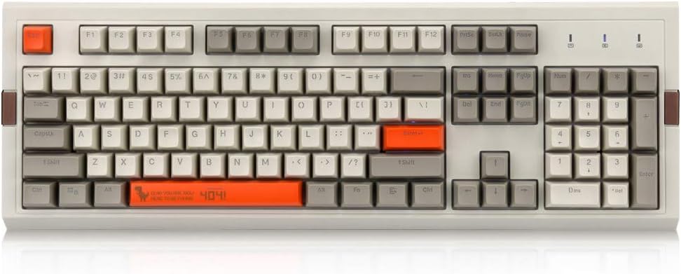 Super Cheap 🛒 NACODEX AK510 Retro RGB Mechanical Keyboard 104 Keys Anti-Ghosting - PBT SA Spherical Keycap - Customizable RGB Backlit - Programmable Macro Function (RGB Black Switches)