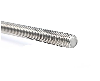 Threaded Backlash M2 M2.5 M3 M4 Lead Screw Rod 100mm 200mm 300mm 500mm A2 304 Stainless Steel Screw Full Threaded Screw Rod Bar Stud Screw trapezoidal Color M2, Size 100mm