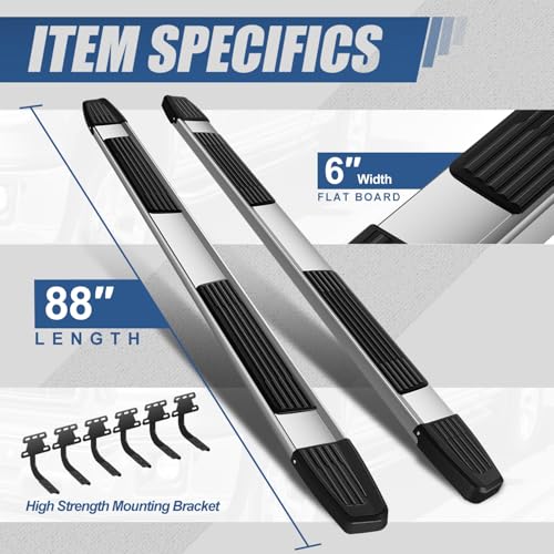 Estribos laterales de 6 pulg para Dodge Ram 1500 2019-24 miniatura 3