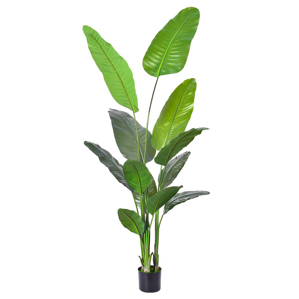 Palma Areca artificiale, pianta finta palma tropicale in vaso, per casa e ufficio, regalo di inaugurazione della casa (1,8 m, confezione da 1 pezzo)