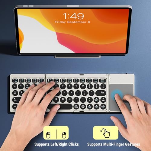 Teclado inalámbrico portátil con panel táctil que soluciona la escritura lenta en tablet 3