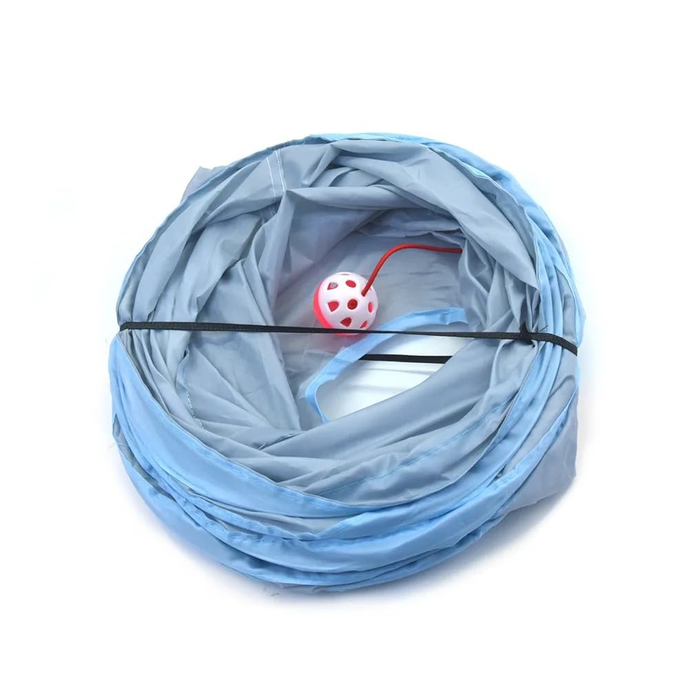 Tunnel Gris pour Chat Fournitures pour Animaux De Compagnie Jouets pour Chaton Pliables Formation pour Animaux De Compagnie Jouet Interactif Tube De Jeu,Tunnel Carré