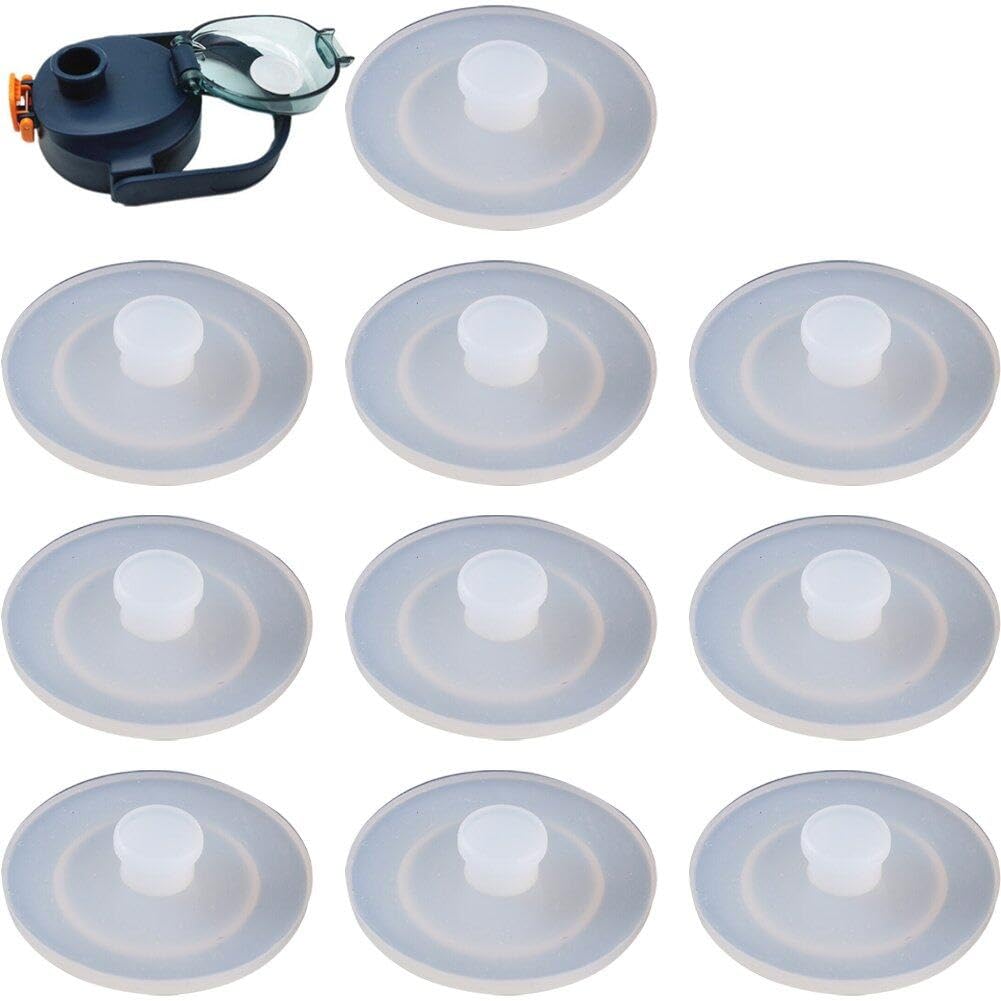 Baokuan 10 Pcs Silicone Water Bottle Lid Plug Non Spill Bottle Lid Plug Silicone Straw Hole Grommets Dust- Proof Plugs Cap Protector