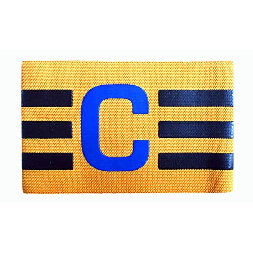 LEAQU Football Soccer Captain Armband Competition Sports Match Leader Arm Band Badge and Anti-Drop Design for Adult and Youth,Many Colour for Multiple Sports Yellow
