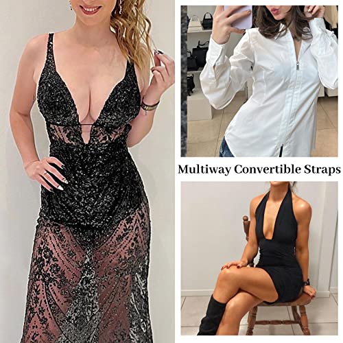 Hsia Backless Bras For Women Low Back Bra Seamless Black Plunge Deep V Bra For Backless Dresses #TOP3