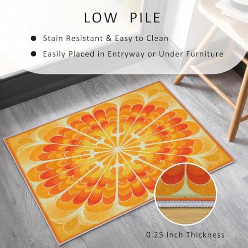 Tapis de salon rétro 120x120 cm idéal sous table basse chic - 6