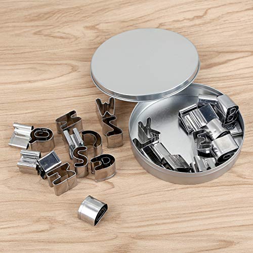 Luhua Alphabet Cookie Cutters A-Z Set Of 26 Plain Edge Stainless Steel Non-Stick Diy Biscuit Mold #TOP5