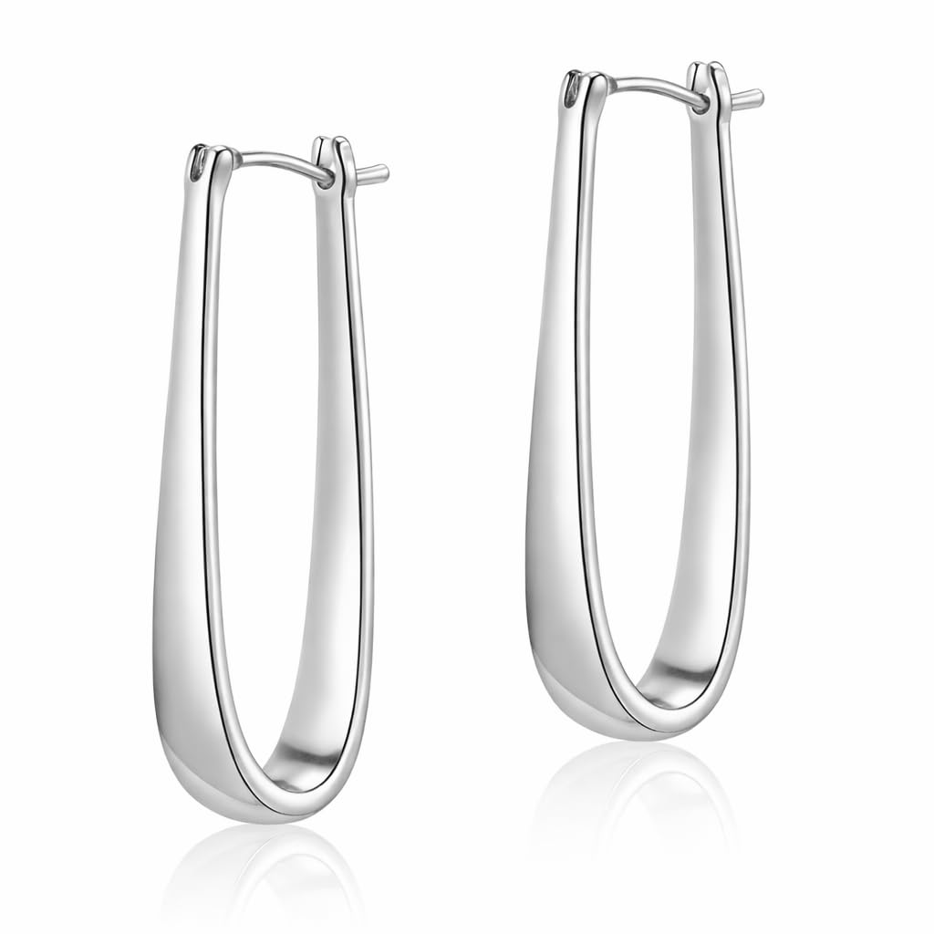 Dainty Silver Hoop Earrings | Lightweight Minimal Hoops for Women | Hypoallergenic & Comfortable | Elegant Daily Wear Jewelry-image-17