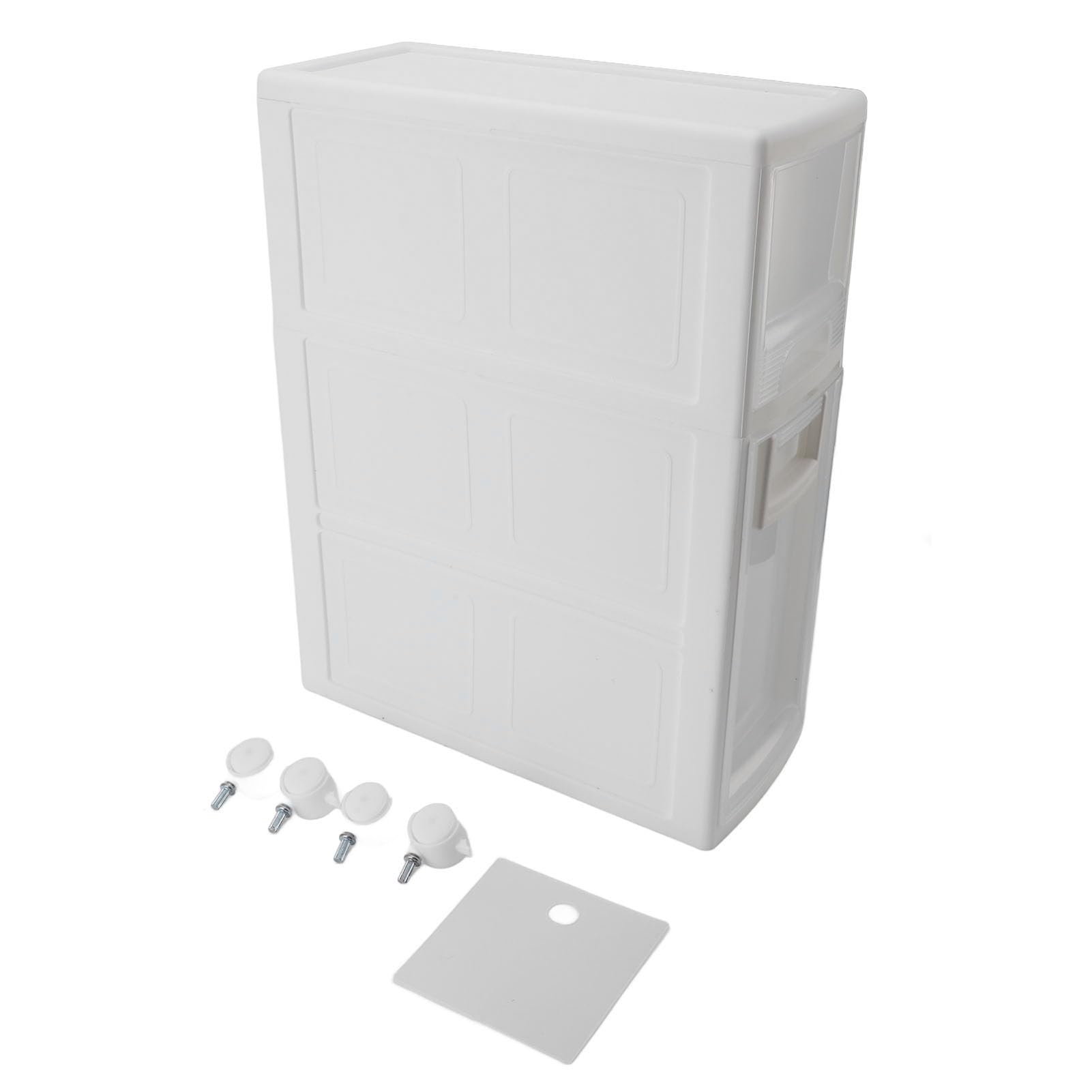 Zerodis Organizadores Organizador Estrecho Delgado de Plástico de Primera Calidad con 2 Cajones y 2 Estantes Gabinete de Toalla Independiente para Baño Cocina Sala de Estar Baño Gabinete de (16cm)