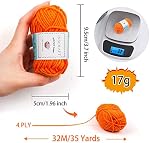 Inscraft 62 Échevins de fils acryliques, 2170 Yards pour tricoter et Crochet, Inclut 2 Crochets, 2 Aiguilles à tisser, 10 Marqueurs de pointes - Kit débutant parfait pour adultes et enfants