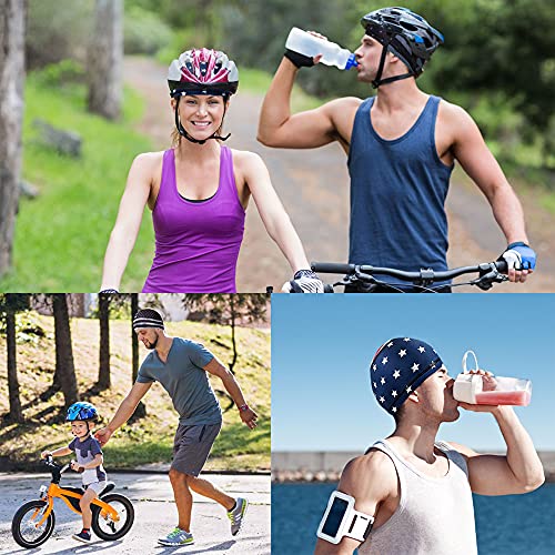 Vidsel 4Pcs Cooling Skull Cap, Sweat Wicking Running Hats Helmet Liner Hard Hat, Head Cap Beanie Cycling Skull Caps Under Helmet Caps For Women And Men #TOP6