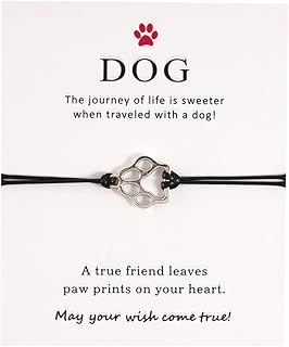 yaozeio Pet Loss Memorial Gifts for Dogs Lovers Gifts for Women Men, Dog Paw Print Bracelet Loss of Dog Sympathy Gift Dog Bracelet for Girls