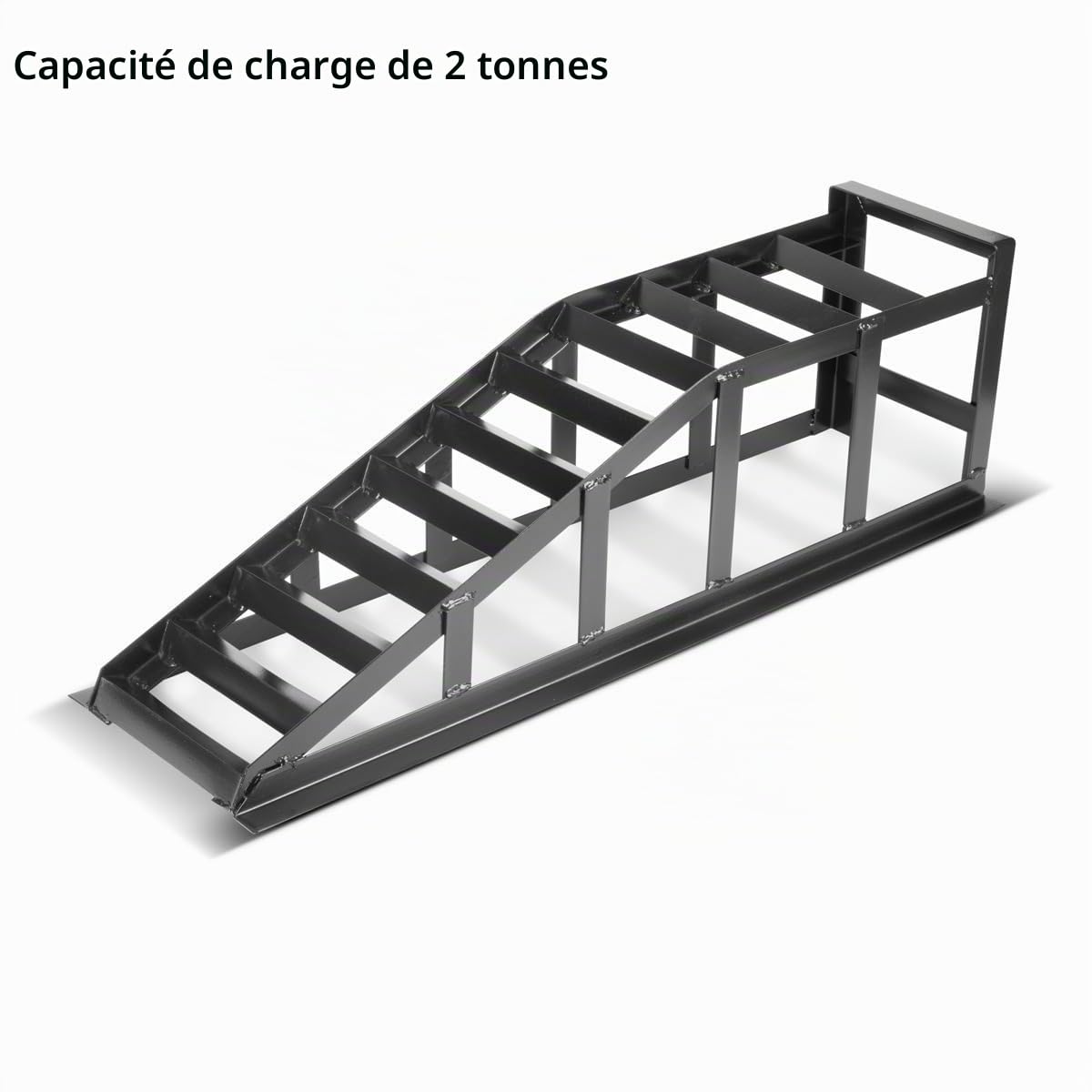 STAHLWERK GT-14 ST Lot de 2 rampes d'accès avec capacité de charge de 2 tonnes - Rampe de voiture - Béquille de voiture