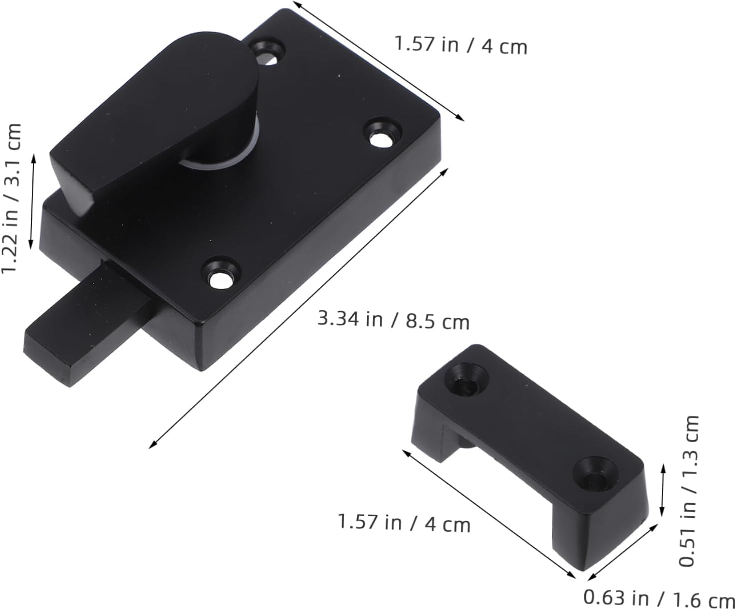 Bathroom Door Lock Privacy Indicator Black Indicator Door Lock Toilet Bolt Vacant for Bathroom