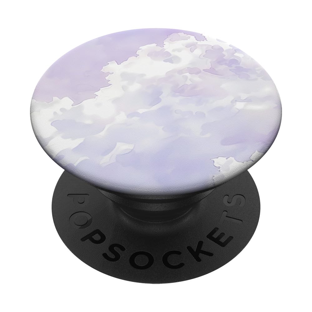 Purple Minimalistic Cloudy Sky Pattern Chic Sky PopSockets Swappable PopGrip