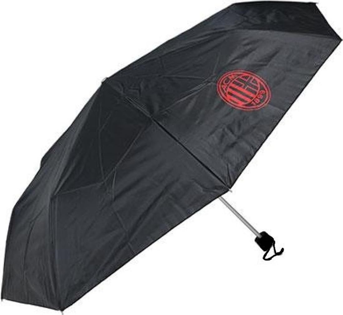 Ombrello Milan Ufficiale Nero Tascabile Richiudibile – Gadget Calcio per Tifosi Rossoneri OMBMINE1602