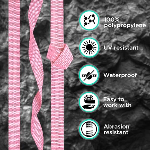 Image of TECEUM 3 /4 inch & 5 /8 inch & 1 inch & 1.5 inch & 2 inch Webbing - 10 25 50 Yards - 40+ Colors - Heavy Duty 1 Inch 1.5 Inch 2 Inch Backpack Straps - Webbing for Outdoors Indoors Crafting DIY