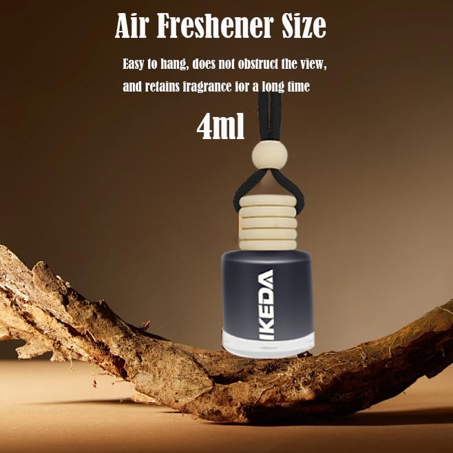 Image of ikeda fragrance Car Air Freshener | 4ml Automotive Scents | 45-Days Long Lasting Fragrance | Automobile Hanging Diffuser Bottles | Remove Auto Odor | Fresh Air for Deodorizer (6pcs New Car)