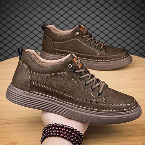 Image of CERYTHRINA Elevator Shoes for Men - Height Increasing Sneakers, 2.5 Inches Taller, Leather Casual Shoes with Height Increase Insoles