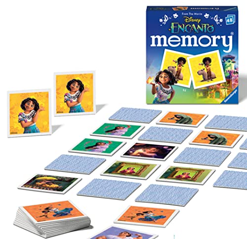 Ravensburger - Mini Memory: Disney Encanto, Juego De Mesa, Juego De Mesa Niños 3 Años O Más, Juegos Educativos, Juegos De Memoria, 2-6 Jugadores, 48 Cartas