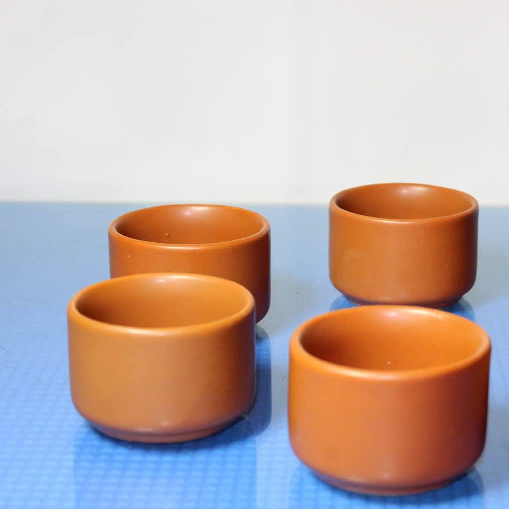 Mirakii 50 ml Brown Tera Kota Handmade Bowl   , Set of 6, Serving for Sauce, Pickle, Jam, Butter, Chutney, Achar/Pickle - Image 4 thumbnail
