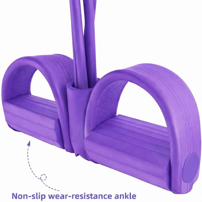 Image of RK Prime Pull Reducer Resistance Band - 4 Tube Yoga Pedal Puller for Tummy, Waist & Full Body Workout | Natural Rubber | Arm & Leg Exercise | Home Gym | Men & Women