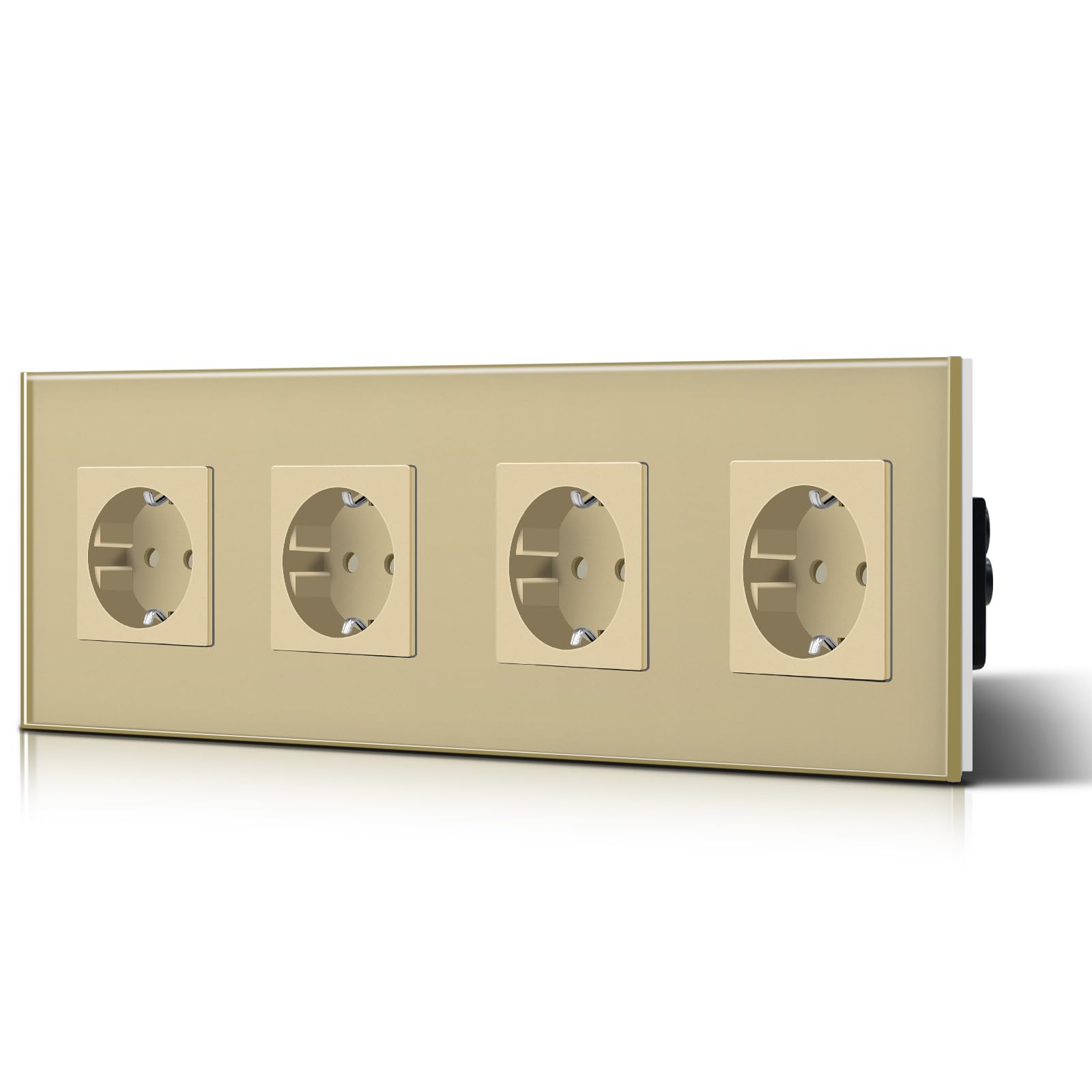 BSEED Enchufe de Pared con USB C,Enchufes Dobles Empotrados con Cristal,Toma de Corriente,Seguridad infantil,Fácil de Instalar,M Serie,2 Enchufes con USB y Tipo C,157mm Blanco — view 86