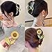 Flower Metal Hair Claw Clips 6 Pcs Cute Large Tulip NonSlip Hair Barrettes Strong Hold Hair Clamps Fashion Hair Accessories for Woman Girls with Long Thick Thin Curly Hair (A Style)