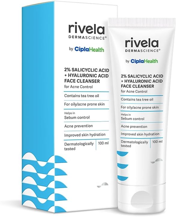 Acne Control Face Wash By Cipla | For Oily Skin | With 2% Salicylic Acid | Contains Tea Tree Oil | Improves Skin Hydration | Controls Sebum | 100 ml