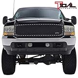 Tidal Replacement Studs Rivet Grille Stainless Steel with Matte Black Shell Fits 99-04 Super Duty