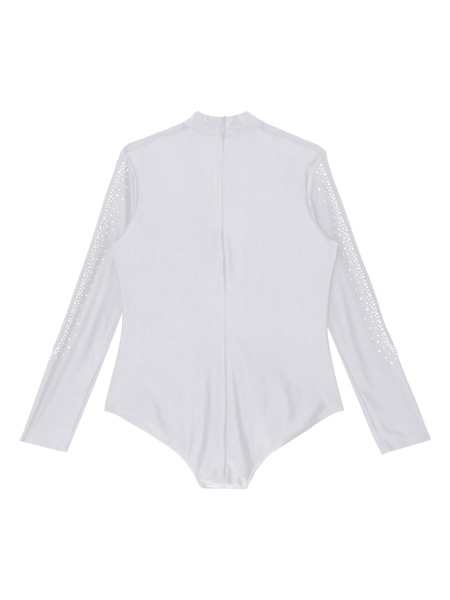 Kind Junge Gymnastikanzug Strass Lange Ärmel Bodysuit Tanz Eiskunstlauf Outfit