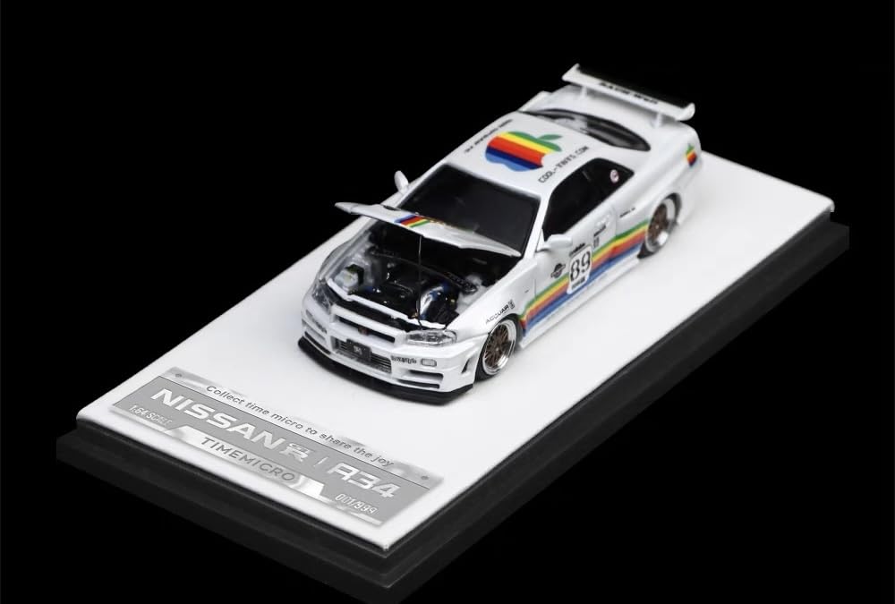 Amazon.co.jp: 1/64 TIMEMICRO Nissan GTR R34 White Apple : Hobbies