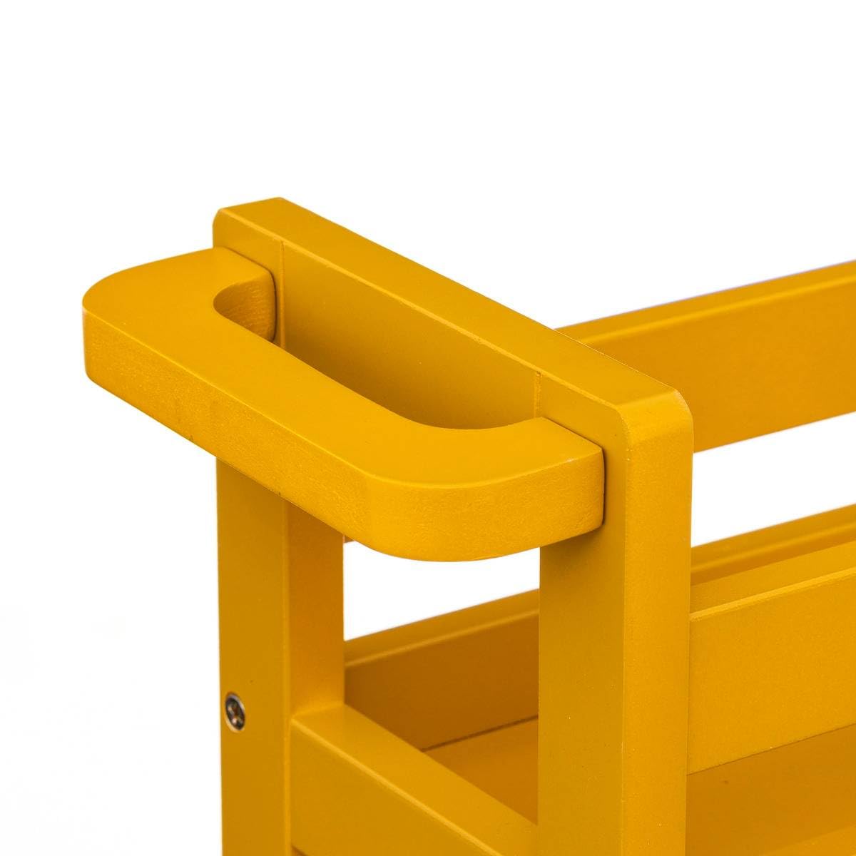 5five - carrello a 3 livelli su ruote colorama giallo senape