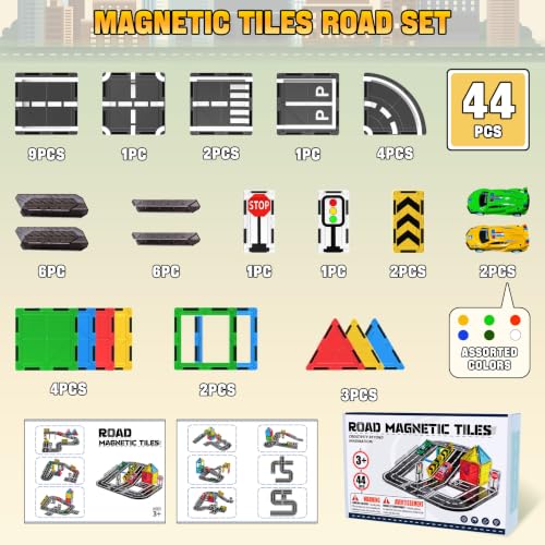 Road Magnetic Tiles for Kids DROPS TO - image 7
