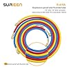 SURIEEN 72" R410A AC Refrigerant Charge Hose Set, 1/4" SAE Thread Refrigerant A/C Charging Hoses, 3 Colors, 800-4000 PSI, Fit for R134A R12 R22 R502 R404 Air Condition Maintenance #2