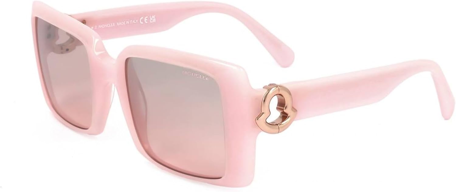 Moncler Sunglasses ML 0244 Promenade 72Z Milky Candy Pink, Pink Gold Logo/Peac