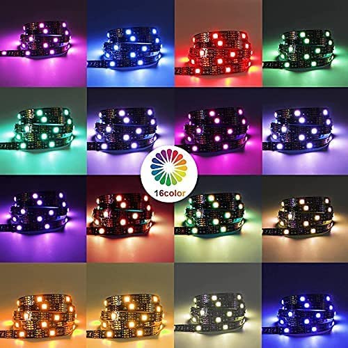Image of Desidiya USB 5V 5050 RGB LED Flexible Strip Light Multi-Color Changing Lighting Kit, TV Background Lighting with Mini Controller for TV PC Laptop Bias Lighting (1 Meter for TV's Up to 28 inch).