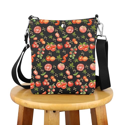 G2TUP Tomato Lover Gift Tomato Crossbody Bag Tomato Gardener Travel Bag Tomato Farmer Gift Vegetable Lover Gift Fruit Gift