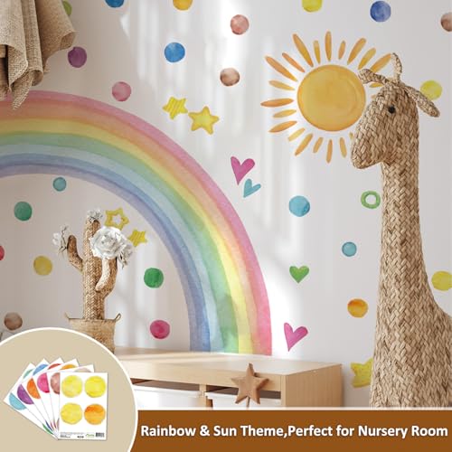 Decal vinilo mediano Arcoiris y Sol para decoración miniatura 4