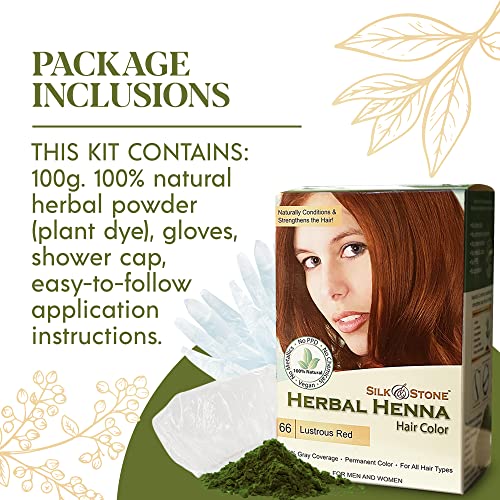 Color de Cabello Herbal Henna #66 Rojo Brillante miniatura 6