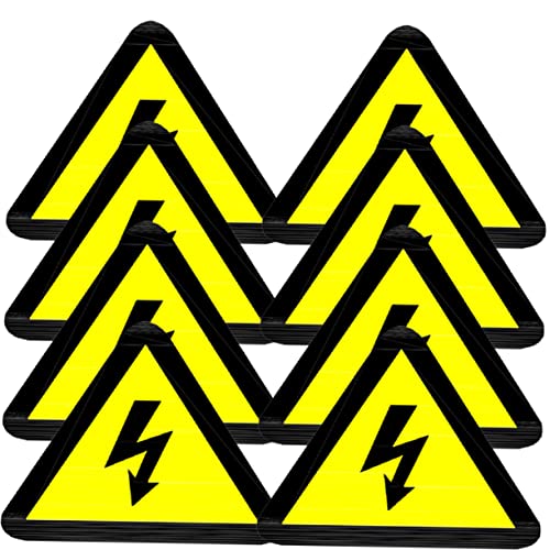 Autocollant danger haute tension pour tôles et coffrets en métal