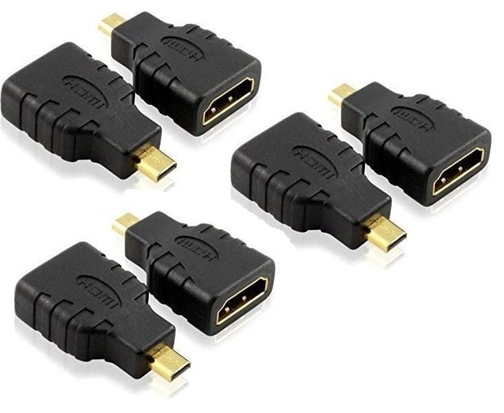 Paruht 6-Pack Micro HDMI Adapter (Not for Mobile Micro-USB), HDMI Female (Type-A) to Micro HDMI Male (Type-D) for Raspberry pi 4 Gold Plated Connector Converter Adapter (B0B1S3ZNQ3) Amazon Price History, Amazon Price Tracker