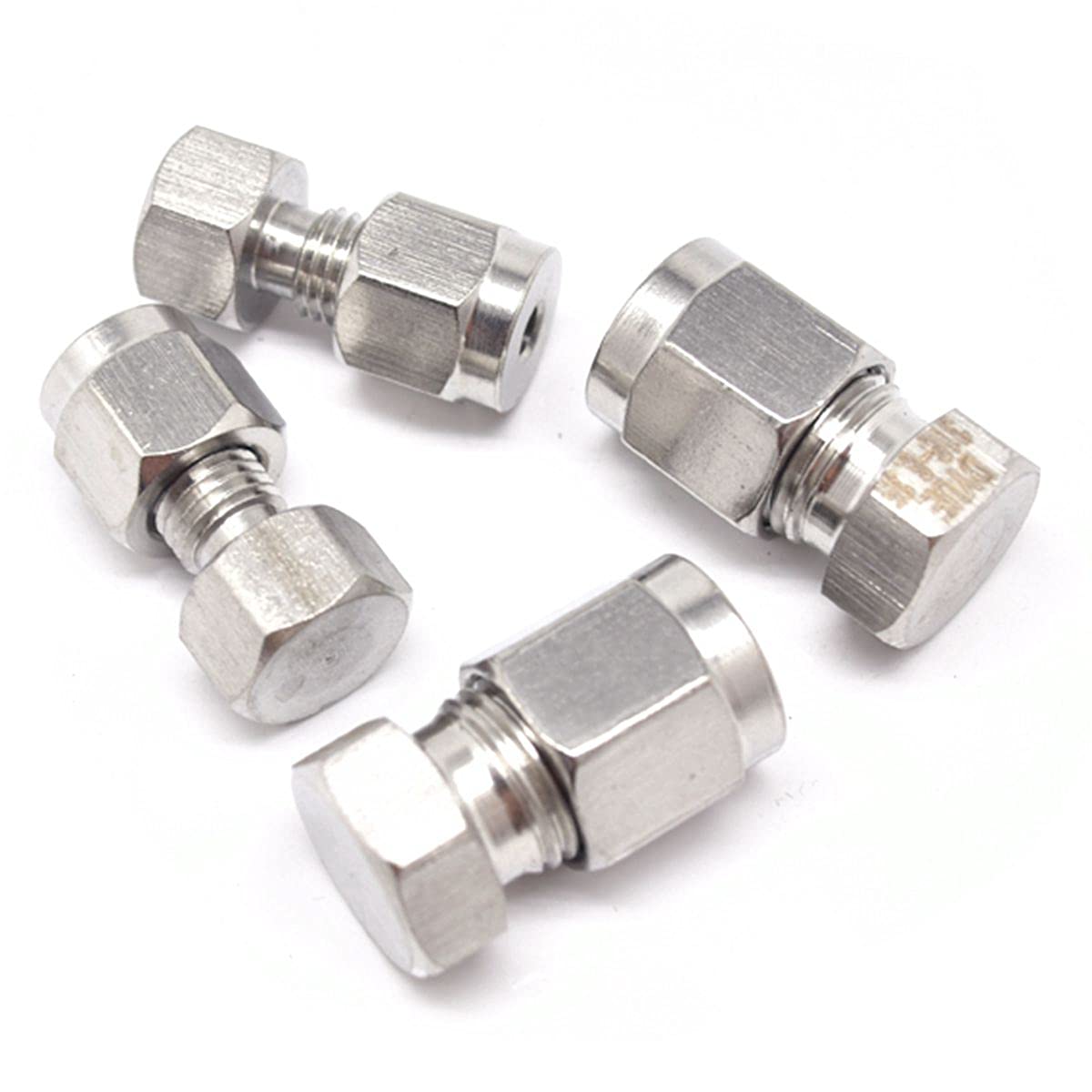 Paquete de 5 adaptadores de manguera de jardín OD 3-25 mm 1/8 "1/4" 3/8" 1/2" 1" 1" 304 tapón de extremo de acero inoxidable casquillo neumático (especificación de rosca: 1")
