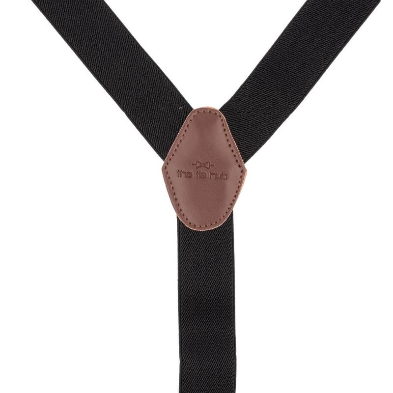 Image of The Tie Hub Button Suspenders for Men | Gentry Button-On Y-Back Elastic Braces | Adjustable 1.25 Inch | Formal Wedding